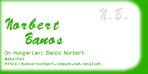 norbert banos business card